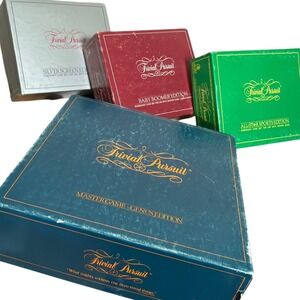 Vintage Trivial Pursuit Master Game‎ Genus Edition + 3 Unused Expansion Sets